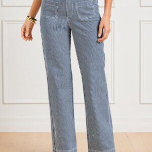 Talbots Relaxed Jean Trouser in Railroad Stripe, 12
